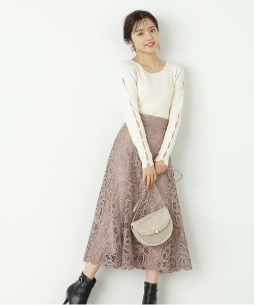 ＊＊PROPORTION BODY DRESSING / プロポーションボディドレッシング　 スカート | フレアケミカルレーススカート | 詳細24