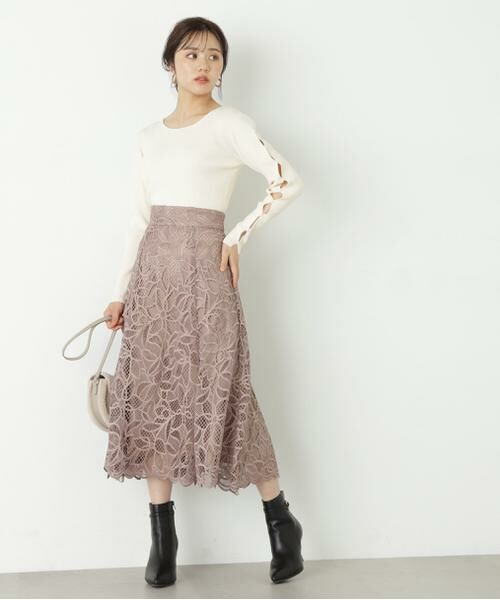 ＊＊PROPORTION BODY DRESSING / プロポーションボディドレッシング　 スカート | フレアケミカルレーススカート | 詳細26