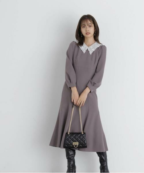 セール】 レースカラーマーメイドワンピース （ワンピース