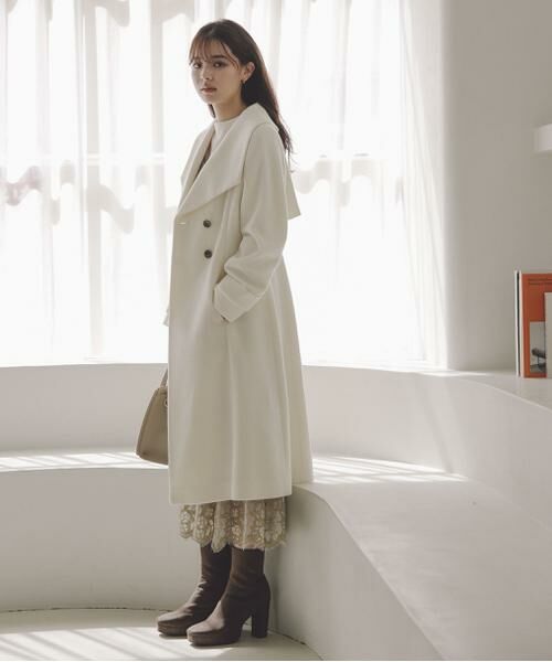 ＊＊PROPORTION BODY DRESSING / プロポーションボディドレッシング　 アウター | ビッグカラーコート/23AW（エクリュ1）