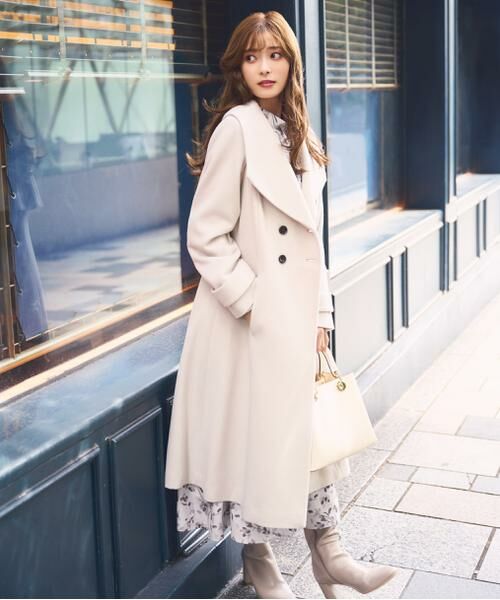 ＊＊PROPORTION BODY DRESSING / プロポーションボディドレッシング　 アウター | ビッグカラーコート/23AW（ベージュ）