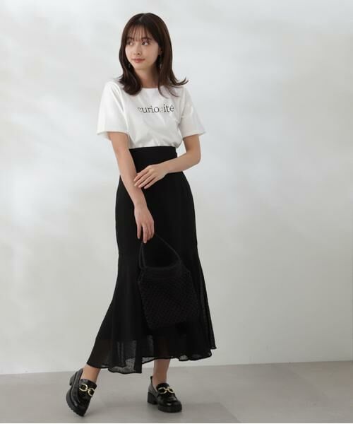 美品✨ ADORE スマッジプリント スカート グラデーション シアー セール】 シアードットチェーンサススカート （スカート