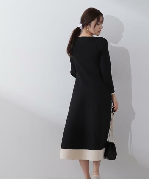 ＊＊PROPORTION BODY DRESSING / プロポーションボディドレッシング　 ワンピース | バイカラーニットワンピース | 詳細3
