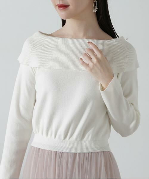 **PROPORTION BODY DRESSING / プロポーションボディドレッシング ワンピース | プリーツチュールニットドッキングワンピース | 詳細8