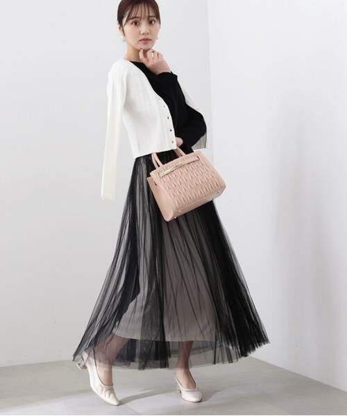 **PROPORTION BODY DRESSING / プロポーションボディドレッシング ワンピース | プリーツチュールニットドッキングワンピース | 詳細18