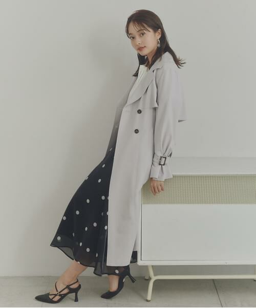**PROPORTION BODY DRESSING / プロポーションボディドレッシング アウター | フェミニントレンチコート(グレー)