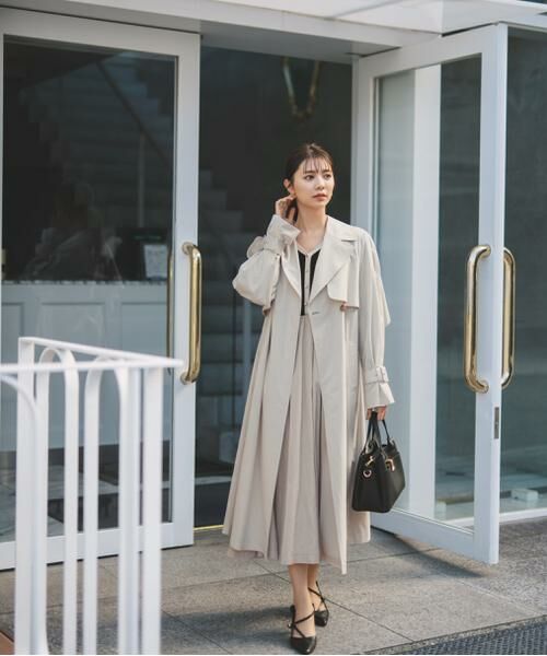 ＊＊PROPORTION BODY DRESSING / プロポーションボディドレッシング　 アウター | デザイントレンチコート（グレー）