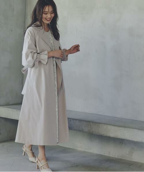 ＊＊PROPORTION BODY DRESSING / プロポーションボディドレッシング　 アウター | デザイントレンチコート（ベージュ）