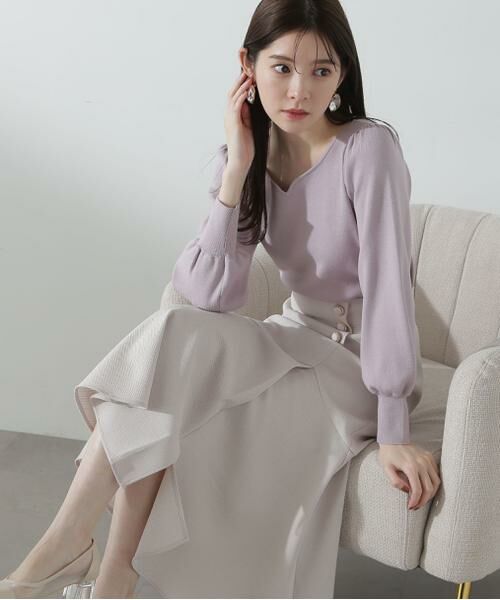 **PROPORTION BODY DRESSING / プロポーションボディドレッシング ニット・セーター | ハートカット総針ニット(ピンク)