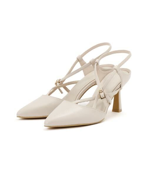 ＊＊PROPORTION BODY DRESSING / プロポーションボディドレッシング　 シューズ | ナロークロスストラッフパンプス（ベージュ）