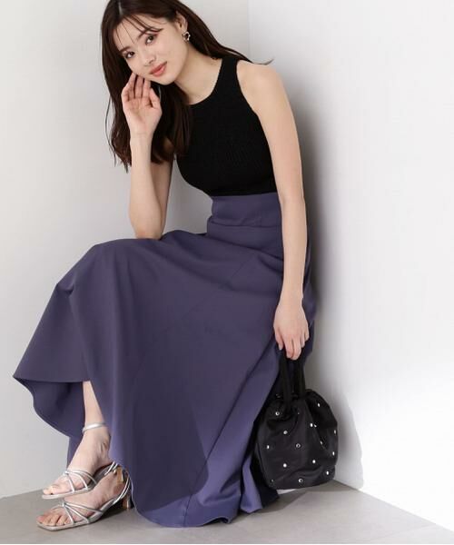 ＊＊PROPORTION BODY DRESSING / プロポーションボディドレッシング　 スカート | バッククロスフレアスカート（ネイビー）