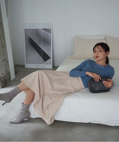 ＊＊PROPORTION BODY DRESSING / プロポーションボディドレッシング　 スカート | ソフトタッチフレアスカート（ベージュ）