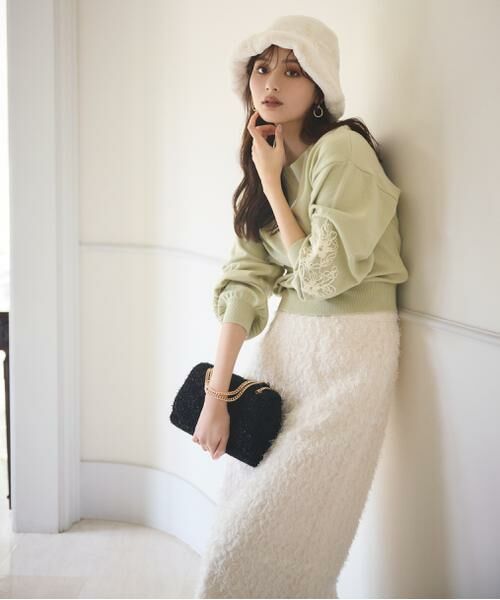 ＊＊PROPORTION BODY DRESSING / プロポーションボディドレッシング　 スカート | 3Dレースタイトスカート | 詳細2