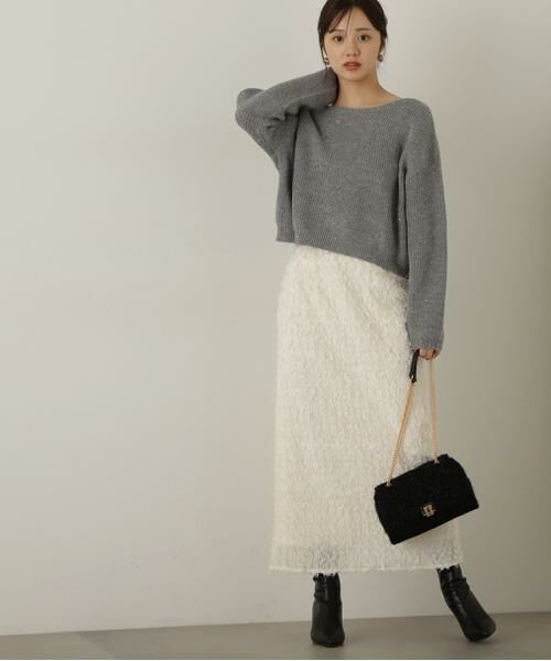 ＊＊PROPORTION BODY DRESSING / プロポーションボディドレッシング　 スカート | 3Dレースタイトスカート | 詳細4