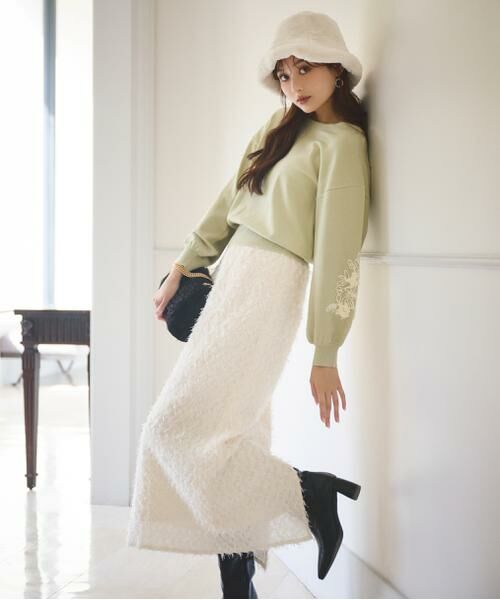 ＊＊PROPORTION BODY DRESSING / プロポーションボディドレッシング　 スカート | 3Dレースタイトスカート（エクリュ1）