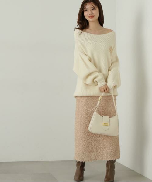 ＊＊PROPORTION BODY DRESSING / プロポーションボディドレッシング　 スカート | 3Dレースタイトスカート（ベージュ）