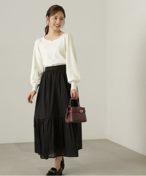セール】 シアー切り替えギャザースカート24AW (スカート セール】 シアー切り替えギャザースカート24AW (スカート