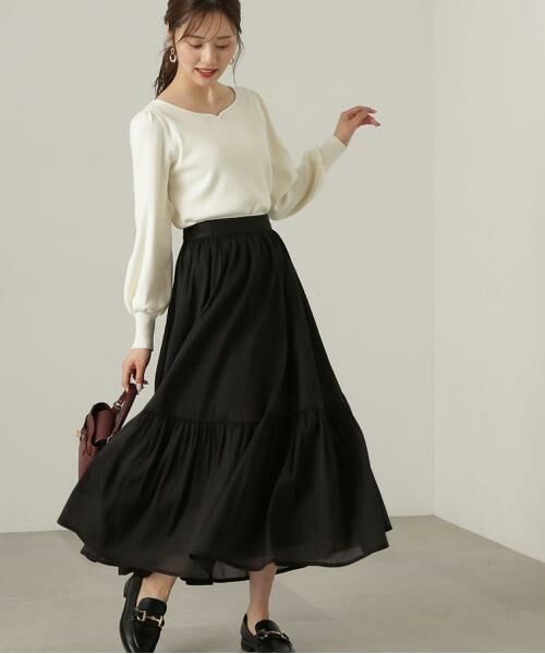 セール】 シアー切り替えギャザースカート24AW (スカート セール】 シアー切り替えギャザースカート24AW (スカート