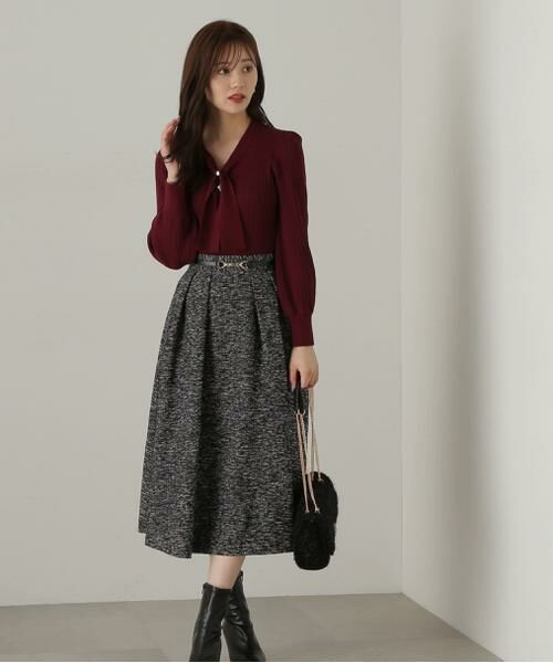 セール】 ベーシックツイードフレアスカート24AW （スカート