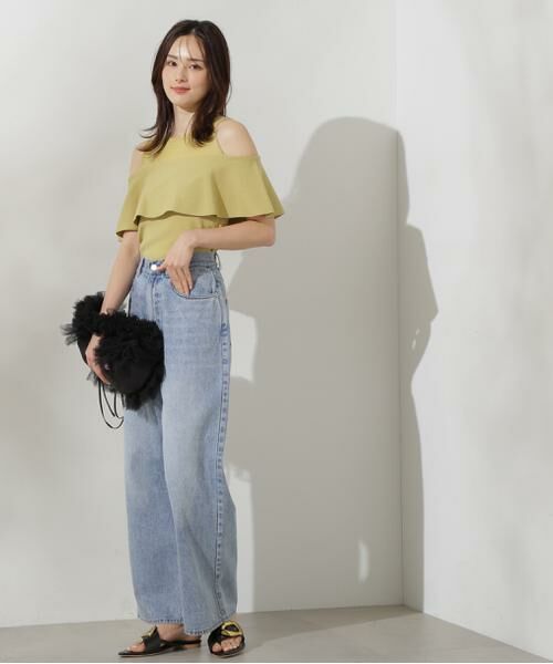 【IONSEOUL】★男女兼用★ポイント ビンテージワイドデニム INDIMARK クロスウエスト ワイドデニム | ストレッチ素材