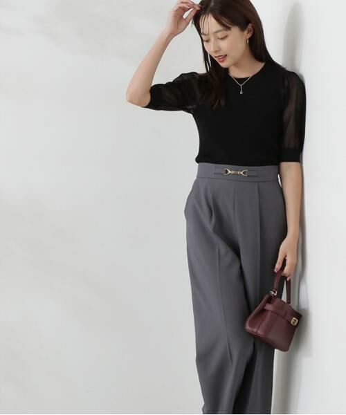 ＊＊PROPORTION BODY DRESSING / プロポーションボディドレッシング　 パンツ | サスペンダー付きビットワイドパンツ | 詳細4