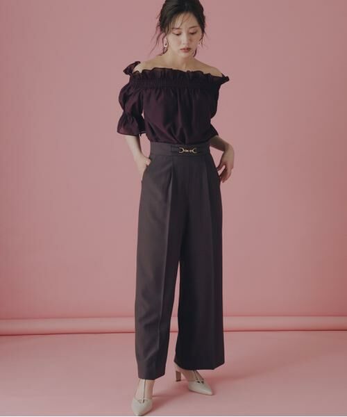 ＊＊PROPORTION BODY DRESSING / プロポーションボディドレッシング　 パンツ | サスペンダー付きビットワイドパンツ | 詳細23