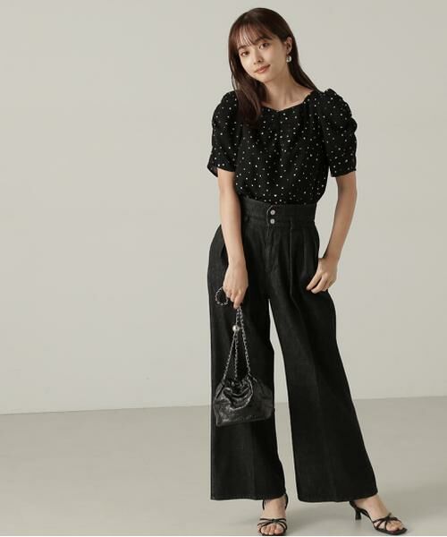 ＊＊PROPORTION BODY DRESSING / プロポーションボディドレッシング　 パンツ | ハイウエストデニムパンツ24AW（ブラック）