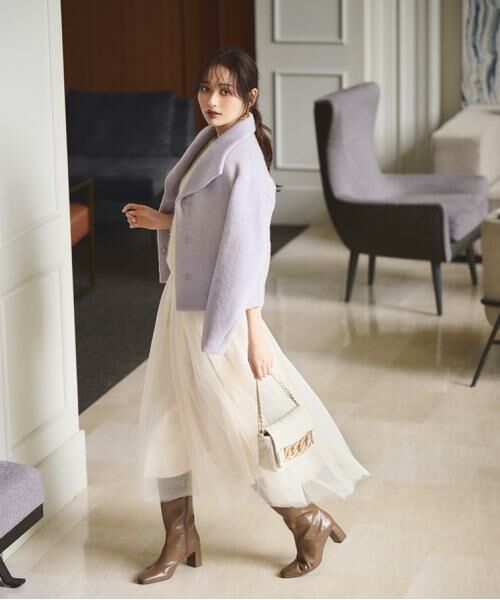 ＊＊PROPORTION BODY DRESSING / プロポーションボディドレッシング　 ワンピース | ニット×チュールスカートセットアップ | 詳細13