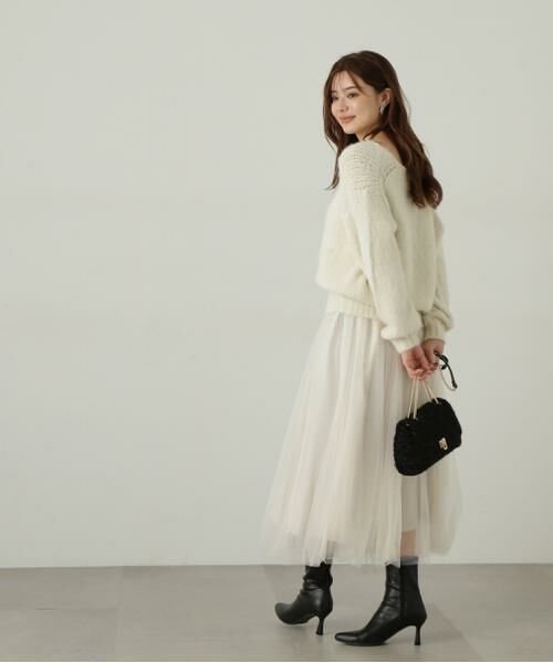 ＊＊PROPORTION BODY DRESSING / プロポーションボディドレッシング　 ワンピース | ニット×チュールスカートセットアップ | 詳細16