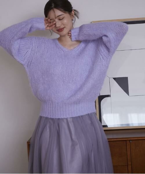 ＊＊PROPORTION BODY DRESSING / プロポーションボディドレッシング　 ワンピース | ニット×チュールスカートセットアップ | 詳細27