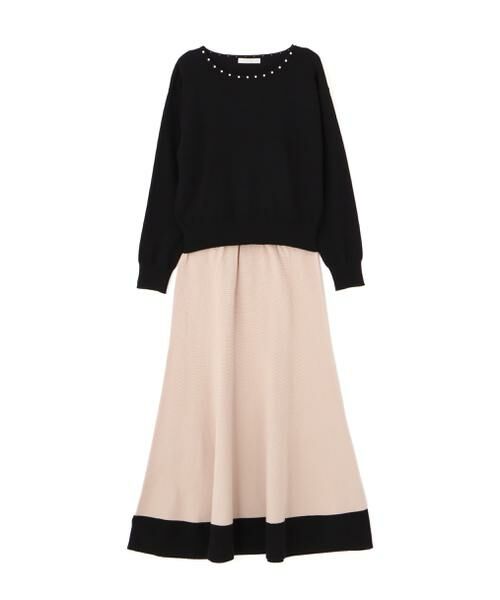 ＊＊PROPORTION BODY DRESSING / プロポーションボディドレッシング　 ワンピース | バイカラーパールニットセットアップ | 詳細1