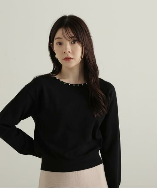 ＊＊PROPORTION BODY DRESSING / プロポーションボディドレッシング　 ワンピース | バイカラーパールニットセットアップ | 詳細12