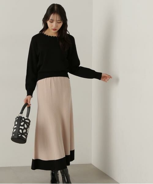 ＊＊PROPORTION BODY DRESSING / プロポーションボディドレッシング　 ワンピース | バイカラーパールニットセットアップ | 詳細13