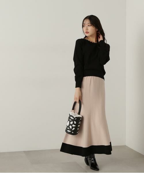 ＊＊PROPORTION BODY DRESSING / プロポーションボディドレッシング　 ワンピース | バイカラーパールニットセットアップ | 詳細14