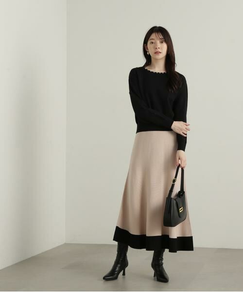 ＊＊PROPORTION BODY DRESSING / プロポーションボディドレッシング　 ワンピース | バイカラーパールニットセットアップ | 詳細9