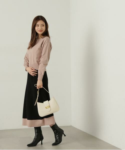 ＊＊PROPORTION BODY DRESSING / プロポーションボディドレッシング　 ワンピース | バイカラーパールニットセットアップ | 詳細21