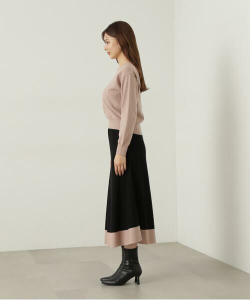 ＊＊PROPORTION BODY DRESSING / プロポーションボディドレッシング　 ワンピース | バイカラーパールニットセットアップ | 詳細25