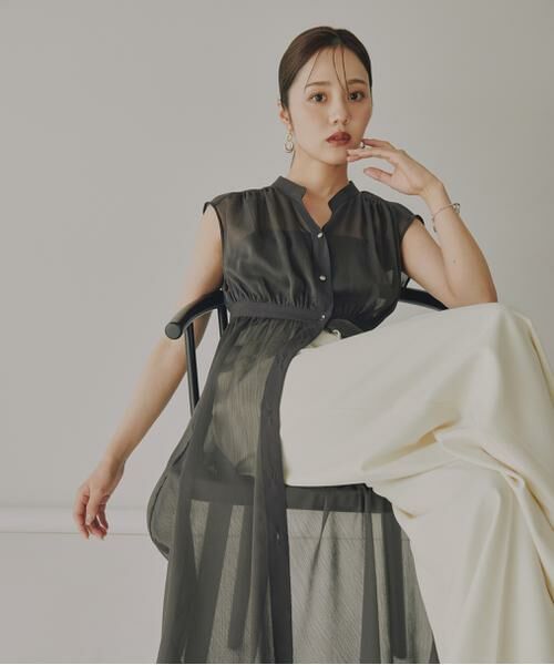 willfully オケージョンドレス　シアーワンピースセット WILLFULLY（ウィルフリー）の「sheer motif lace OP & gather
