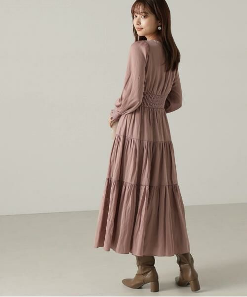 ワンピース ma セール】 ギャザーティアードワンピース24AW （ワンピース
