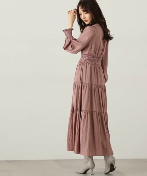 セール】 ギャザーティアードワンピース24AW （ワンピース