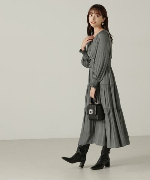 セール】 ギャザーティアードワンピース24AW （ワンピース
