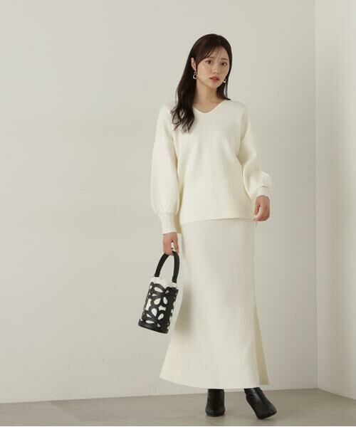 ＊＊PROPORTION BODY DRESSING / プロポーションボディドレッシング　 ワンピース | マトンスリーブニットセットアップ　24AW | 詳細5