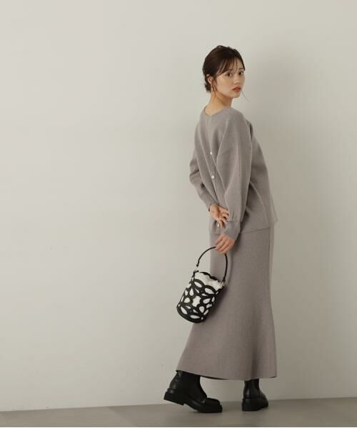 ＊＊PROPORTION BODY DRESSING / プロポーションボディドレッシング　 ワンピース | マトンスリーブニットセットアップ　24AW | 詳細17