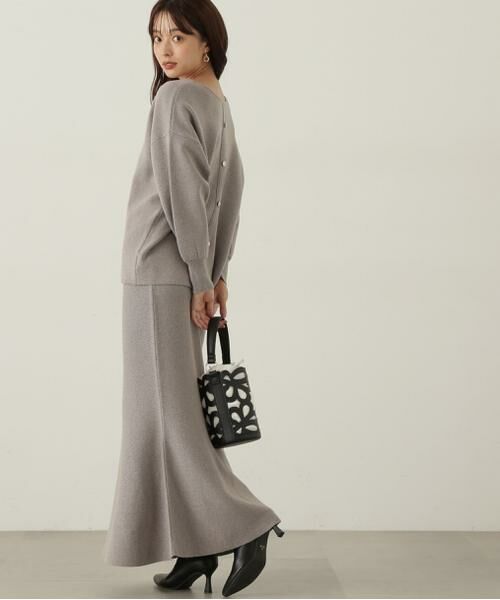 ＊＊PROPORTION BODY DRESSING / プロポーションボディドレッシング　 ワンピース | マトンスリーブニットセットアップ　24AW | 詳細9