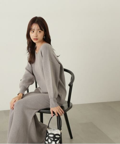 ＊＊PROPORTION BODY DRESSING / プロポーションボディドレッシング　 ワンピース | マトンスリーブニットセットアップ　24AW | 詳細10