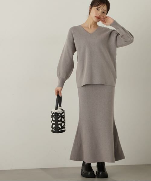＊＊PROPORTION BODY DRESSING / プロポーションボディドレッシング　 ワンピース | マトンスリーブニットセットアップ　24AW | 詳細13