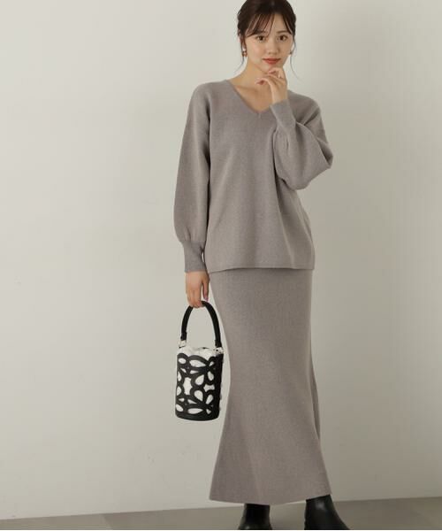 ＊＊PROPORTION BODY DRESSING / プロポーションボディドレッシング　 ワンピース | マトンスリーブニットセットアップ　24AW | 詳細15