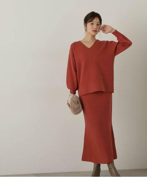 ＊＊PROPORTION BODY DRESSING / プロポーションボディドレッシング　 ワンピース | マトンスリーブニットセットアップ　24AW | 詳細24