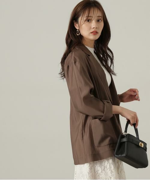 ＊＊PROPORTION BODY DRESSING / プロポーションボディドレッシング　 テーラードジャケット | シアージャケット24AW（ブラウン）