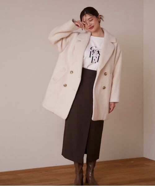 ＊＊PROPORTION BODY DRESSING / プロポーションボディドレッシング　 アウター | ミドル丈シャギーコート　24AW | 詳細10